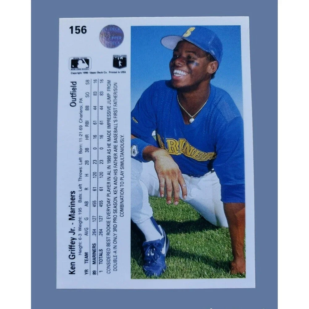 1990 Upper Deck KEN GRIFFEY JR. MLB Card #156 Seattle Mariners Misspelling Error